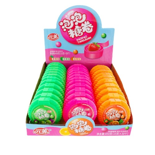 Yuan Mei Bubble Gum Twist Fun Bubble Gum Chewing Gum Leisure Food Snack Primary School Students Children Snack Wholesale