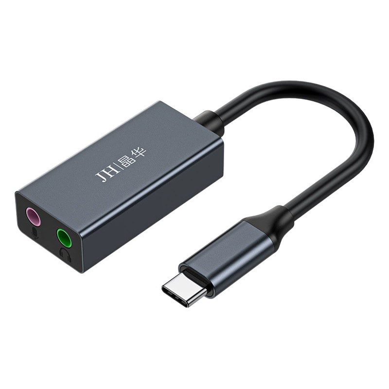 Jinghua Type-C звуковая карта без привода мобильный телефон Настольный компьютер универсальный караоке вызов аудио двойного назначения Type-C до 3,5