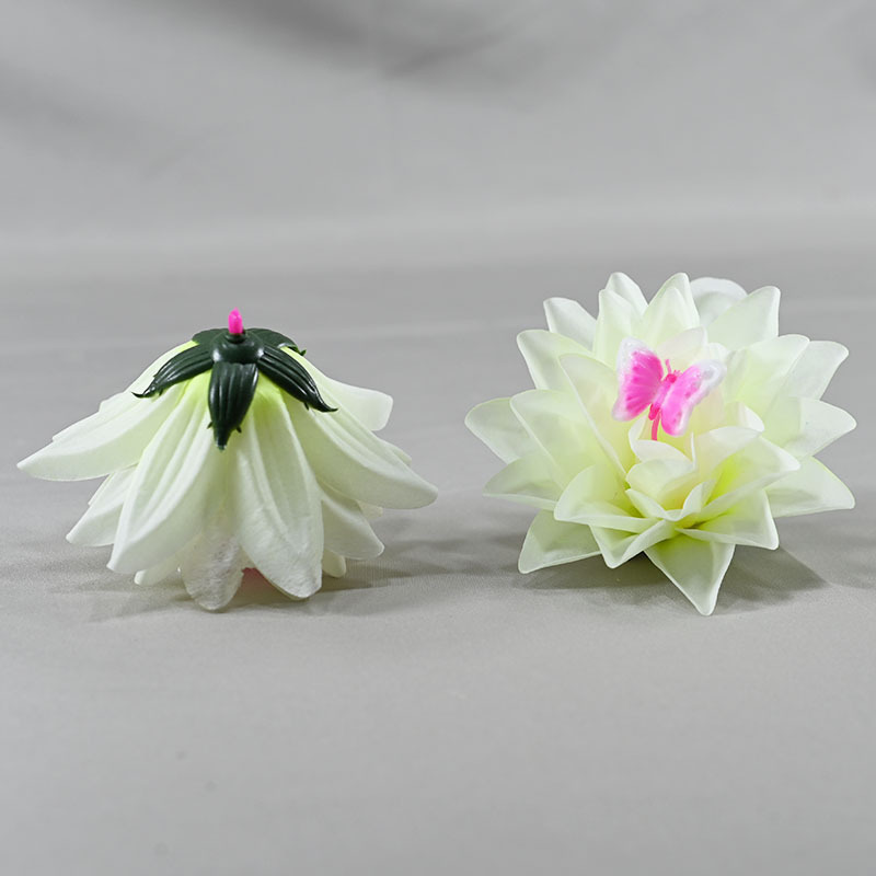 造花の蝶、花柄のパイナップル菊、手作りフラワーアレンジメント、つる、シルクフラワー、花頭、半完成造花|undefined
