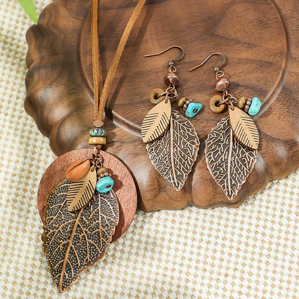 TEMU Hot Earrings Necklace Women Bohemian All-match Long Woolen Chain Fashion Accessories Yiwu Foreign Trade