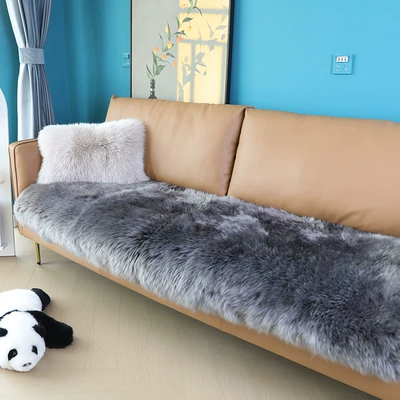 Wool pad – Cushion - 40120cm-rectangle-charcoal-gray-australian-sheepskin