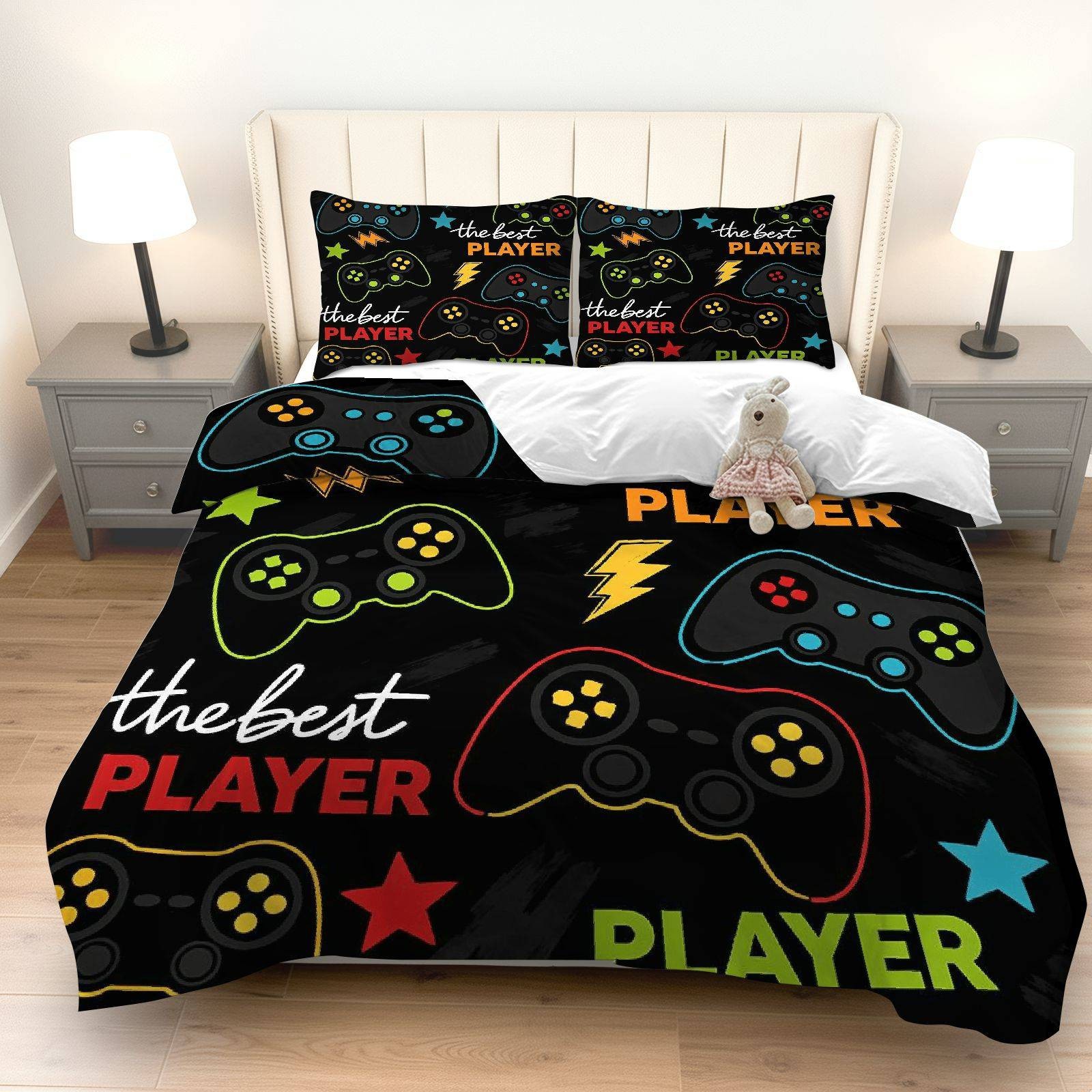 Textil doméstico transfronterizo molienda digital impresión quilt kit mango de juego fuente de fábrica graffiti llevar TEMU / JIT