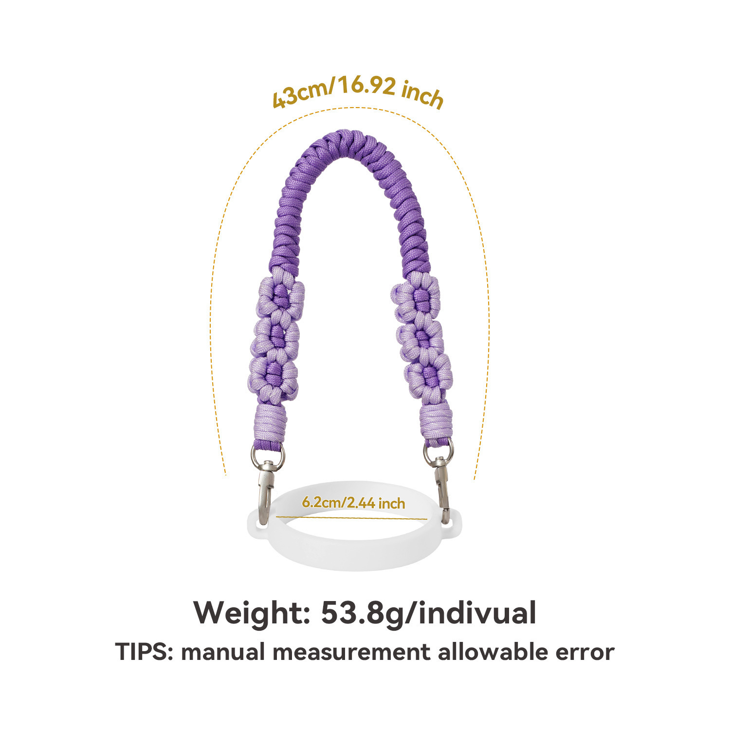 Amazon stanley pequeña margarita flor taza de agua cordón de grado alimenticio anillo de silicona cinturón de taza de agua portátil