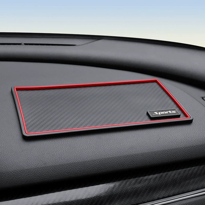 Anti-slip mat decoration car storage mat car - red-edge-carbon-fiber-pattern-sports