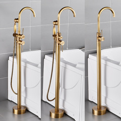 全銅冷熱水歐式落地式浴室仿古浴缸水龍頭衛生間淋浴花灑立式