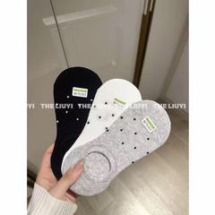 メッシュ水玉ソックス、浅い口のボートソックス、吸汗性と通気性のある水玉模様の脱落しない夏用の薄い目に見えない靴下卸売