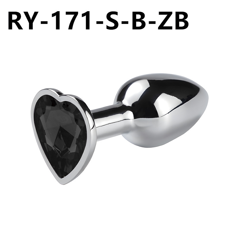 Corazón de metal plug anal back patio para usar artículos sexuales dilatadores coquetear al por mayor SM artículos sexuales para adultos