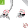 Yinziyun Original fresh lotus beads Charm pink drip gum flower DIY bead accessories scc2157