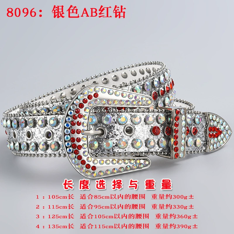Пояс 3 шт, пояс из акрилового страза в форме diamonds, панк стиль, длины 105–135 см
