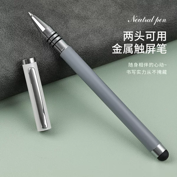 Touch Screen Gel Pen mobile phone tablet touch pen capacitor metal dual-use signature pen advertising pen lettering printing LOGO