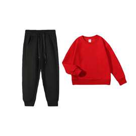 班服运动会套装儿童圆领卫衣棉运动服印字印logo纯棉材质不连帽