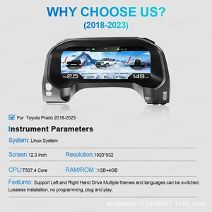 Toyota Prado/Highlander 18-22 modelləri üçün sürət LCD cihaz paneli