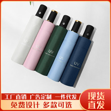 UV全自动晴雨两用伞黑胶防晒太阳伞防紫外线批发礼品广告印刷logo