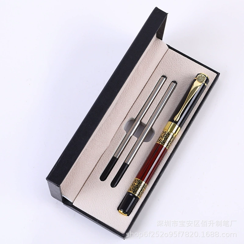 Ретро метал pen rollerball, древесный узор, винтажные наборы подарков и коробки, легкий 0,102 кг