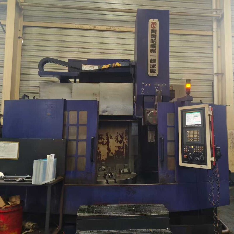 Transfer of Used Qizhong Svt125X10-5A-Nc Cnc Vertical Lathe with a Machining Height of 1m in Stock Transfer of Used Qizhong Svt125X10-5A-Nc Cnc Vertical Lathe with a Machining Height of 1m in Stock