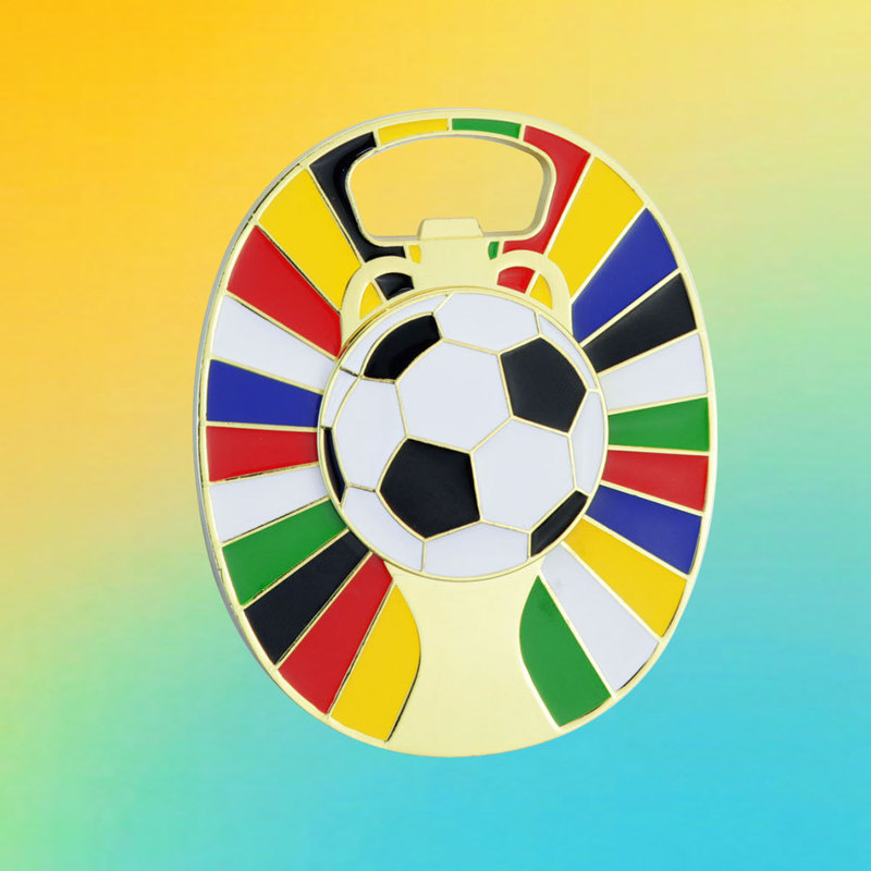 2026 World Cup Football Bottle Opener Multifunctional Refrigerator Magnet New Fan Souvenir 24 Strong Football Cup Customization