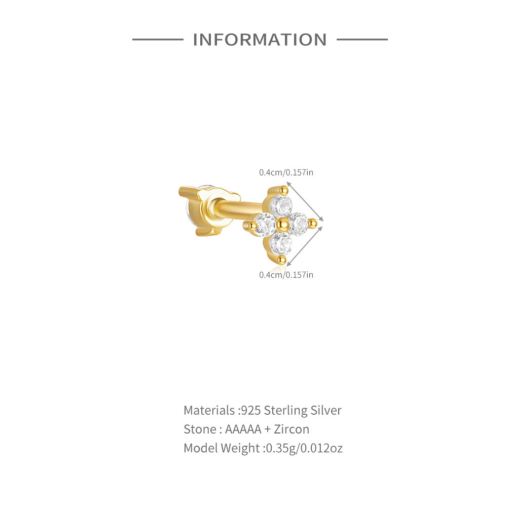 4g Weight Ear Studs Classification Ear Cartilage Rings & Studs Piercing Type 1 Piece Quantity Holiday, Daily, Party Occasion 925 Sterling Silver Material Devil's Eye, Star, Moon Pattern Women's Gender Elegant Style 1 Piece 925 Sterling Silver Devil's Eye Star Moon Ear Studs 4
