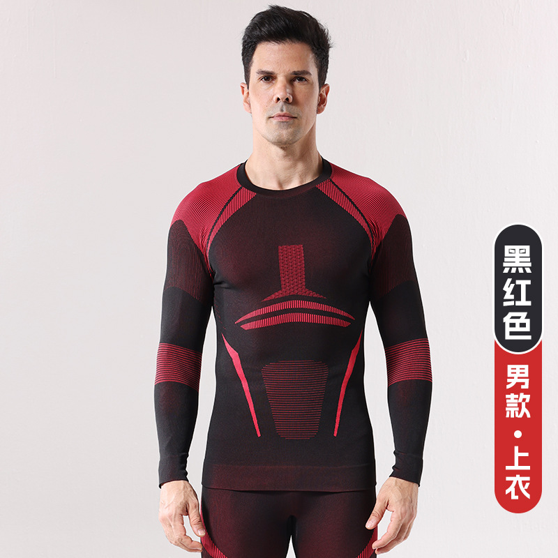 Otoño y invierno al aire libre ropa de esquí secada rápida ropa interior para hombres deportivos apretados absorción de humedad y sudor compresión calentamiento primer image 9