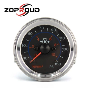 52mm direct-sensing mechanical oil pressure gauge 150Psi/10bar dual scale for engineering vehicles and tractors