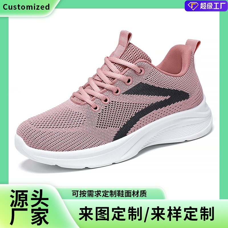 Zapatos de mujer OEM personalizado verano nuevo estilo zapatos de mujer de comercio exterior venta caliente zapatos deportivos casuales de suela blanda de gran tamaño de shoes transfronterizos