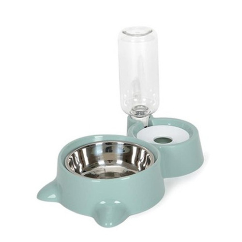 Pet Plastic Cat Bowl Dog Bowl Double Bowl Automatic Water Refill Food Bowl Dog Bowl Cat Food Supplies Water Bowl Rice Bowl