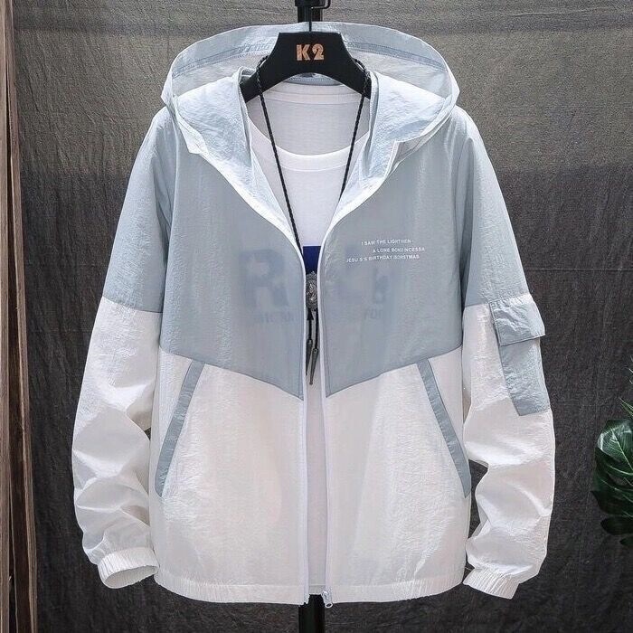 Summer men's jacket, sun protection coat, student sun protection jacket, trendy breathable UV protection skin coat Summer men's jacket, sun protection coat, student sun protection jacket, trendy breathable UV protection skin coat