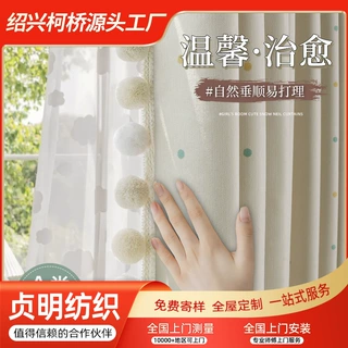 【定制】公主雪尼尔2025窗帘新款儿童房奶油女孩房间卧室窗帘绍兴