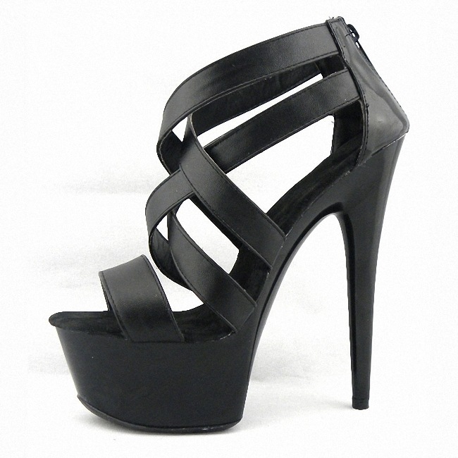 性感恨天高15CM绒面罗马凉鞋夜店防水台凉鞋高跟鞋大码女模特走秀