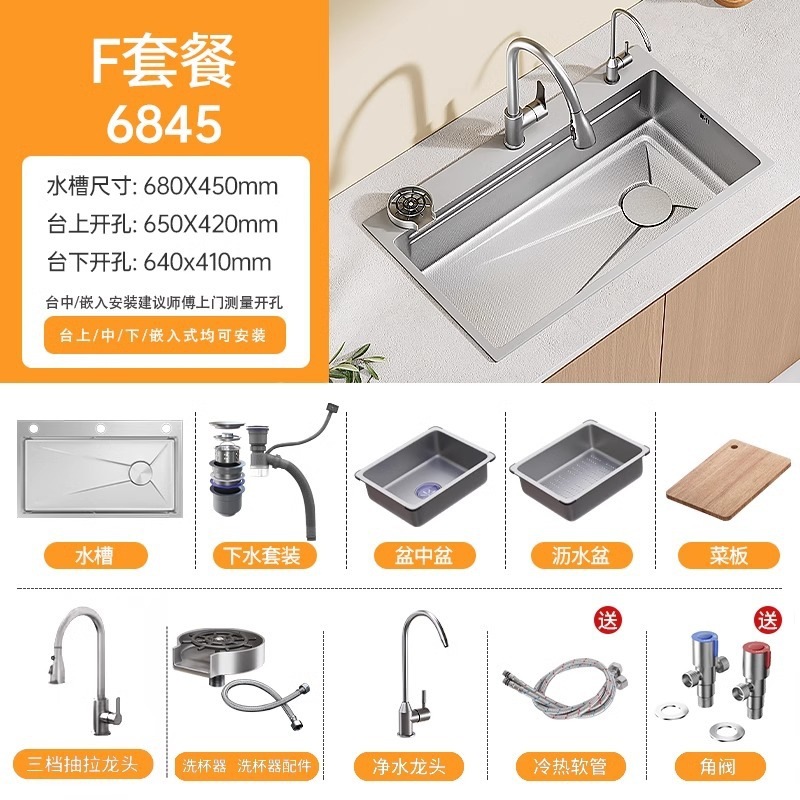 Fregadero Engrosado Panal para Cocina Acero Inoxidable 304 Monocubeta