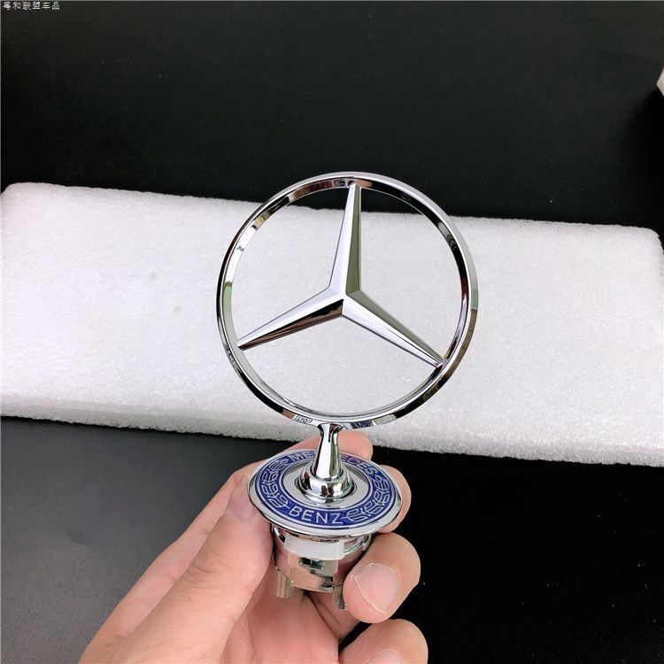 Mercedes-Benz engine hood emblem for C/E/S-Class e300l s400 c180, original factory Mercedes emblem