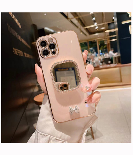 Suitable for Apple 15 mobile phone case, creative 13 silicone mirror, iPhone 14 protective cover, fashionable 14 Promax new style