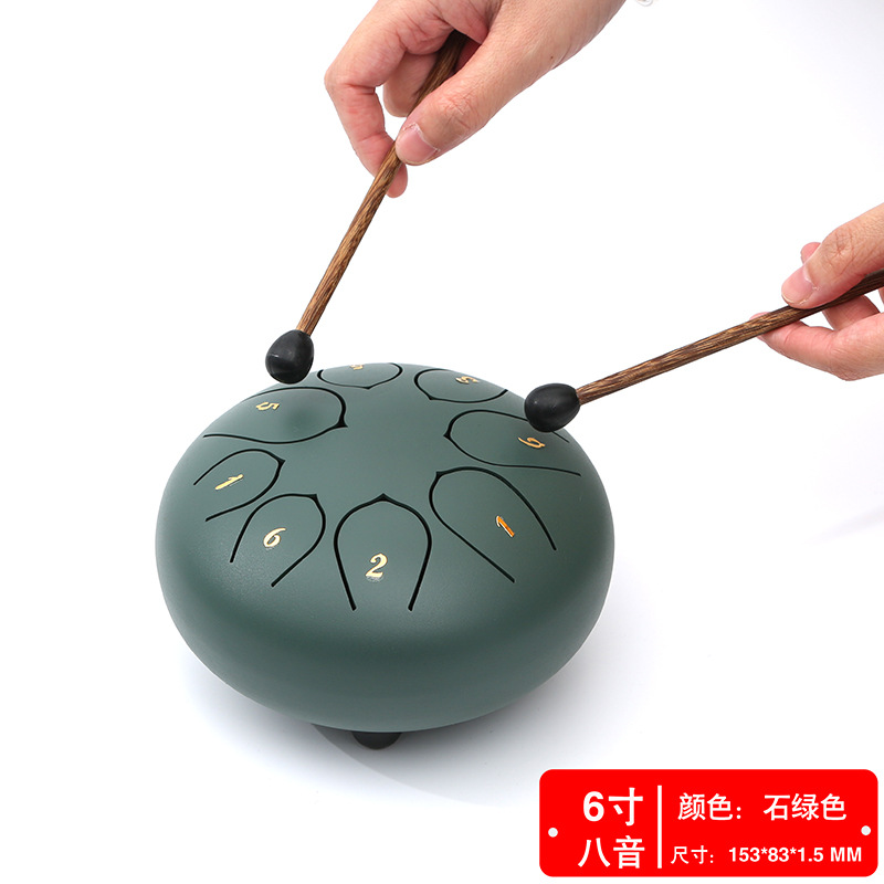 Fabricante fuente de 6 pulgadas 8 tonos 11 tonos instrumentos musicales tambor etéreo color vacío tambor sánscrito olvidar el polvo tambor olvidar la preocupación tambor Lotus