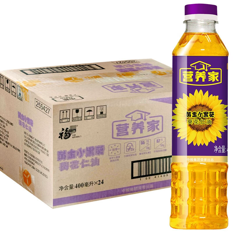 COFCO Fulinmen Nutritionist Золотое черное подсолнечное масло 400 мл Съедобное масло Компания Подарок Подарочная группа Покупка