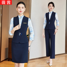新中式职业西装套装裙女礼仪接待主持人酒店前台ol工作服西服套裤