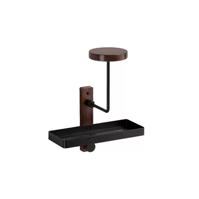 Wall-mounted motorcycle helmet rack is — Motosiklet dəbilqə rəfləri - new-peach-wood-single-head-style