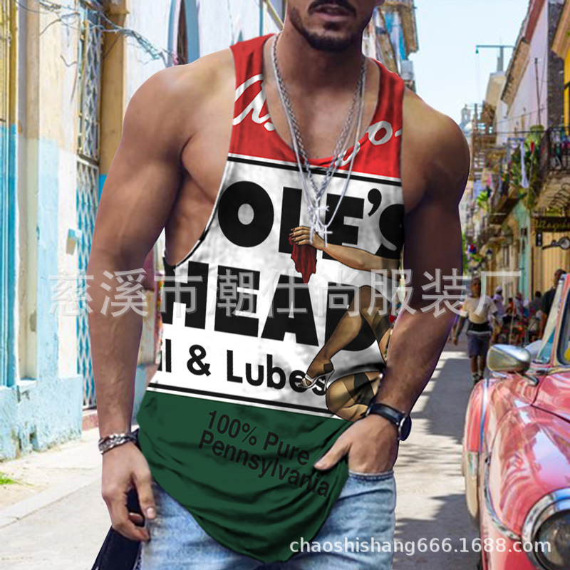 Camiseta sin mangas hombre fitness running verano estilo europeo Venom