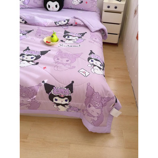 2025 New Sanrio Series Cotton Summer Quilt Summer Cool Quilt Air-Conditioned Quilt 110*150cm Single Summer Quilt Kuromi-