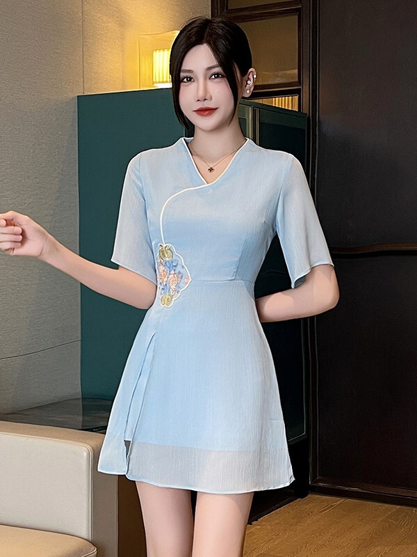 新型spa美容師作業服足浴足治療技術師服サウナ工装セクシー痩せワンピース1362|undefined