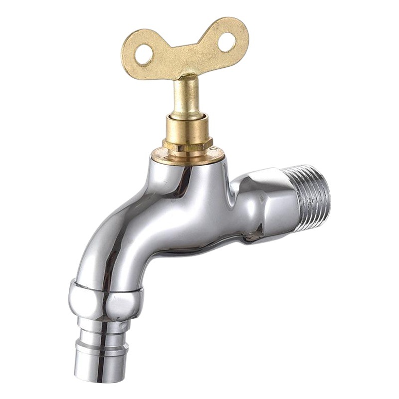 Outdoor with key 4 points 6 points faucet anti-theft extended net mouth mop pool quick open stainless steel washing machine wholesale