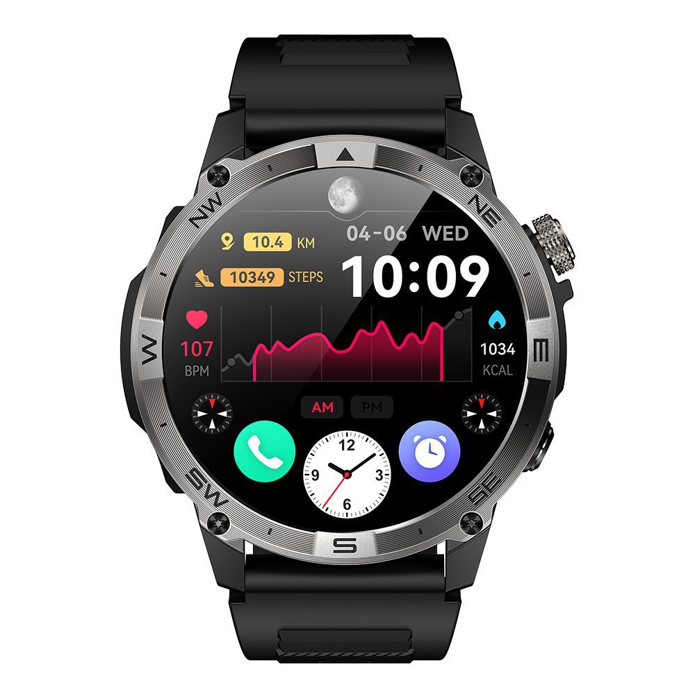 [Exclusivo transfronterizo] HK08 reloj inteligente GPS 1.43 pulgadas pantalla Bluetooth llamada brújula de presión atmosférica altitud