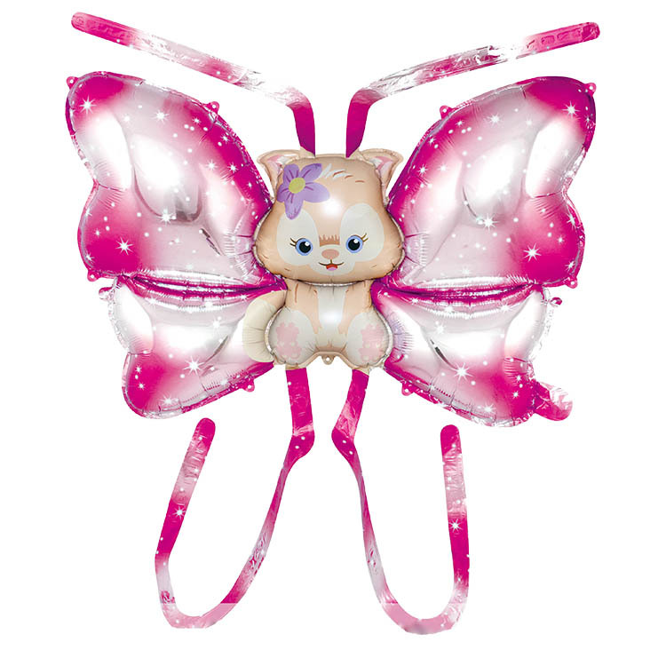 Ángel mariposa alas globo película de aluminio lote mixto colorido mágico macaron inflable para niños puesto al por mayor flash
