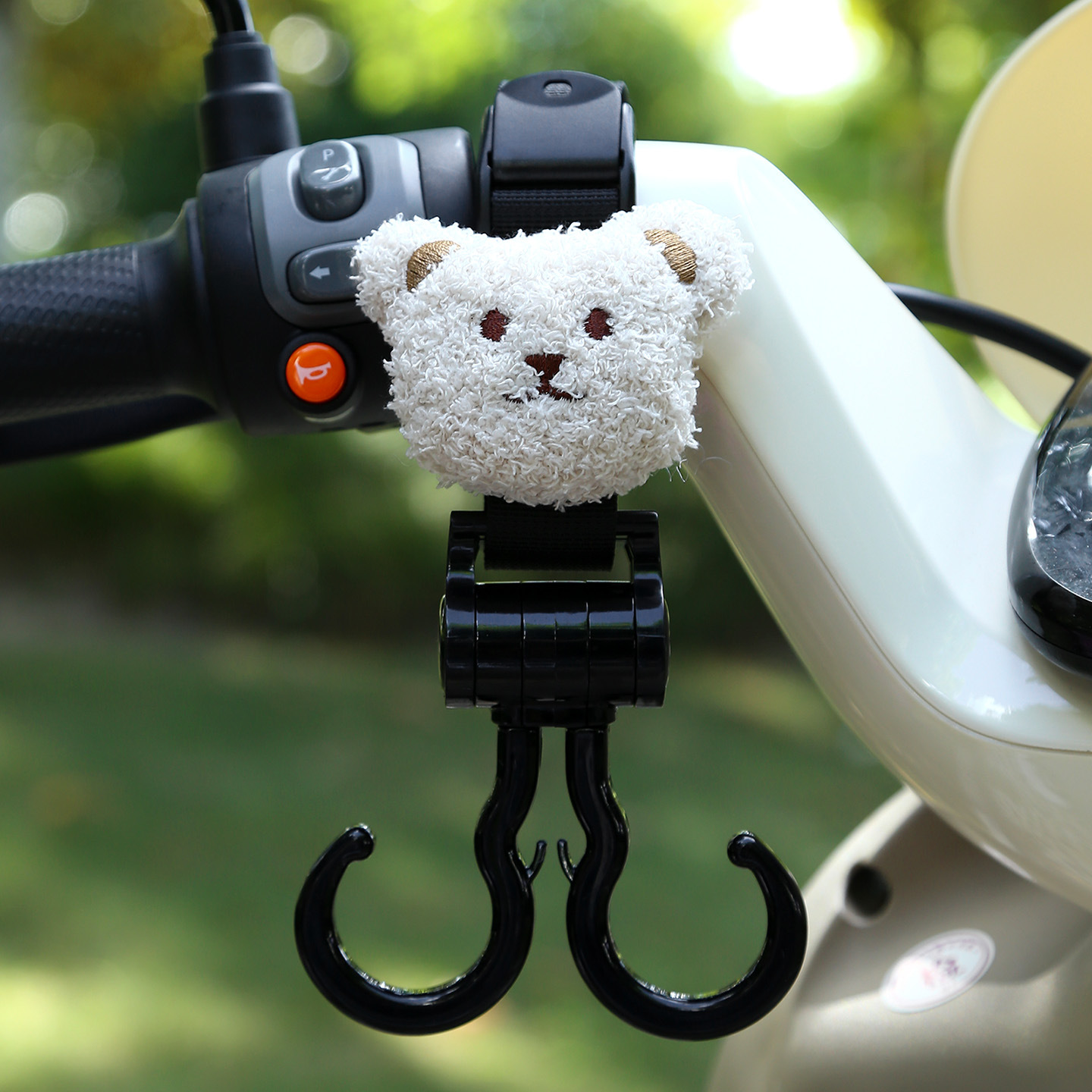 Load-Bearing Stroller – Universal Other Electric Vehicle Accessories - black-double-hook-curly-bear-plush-extended-45cm