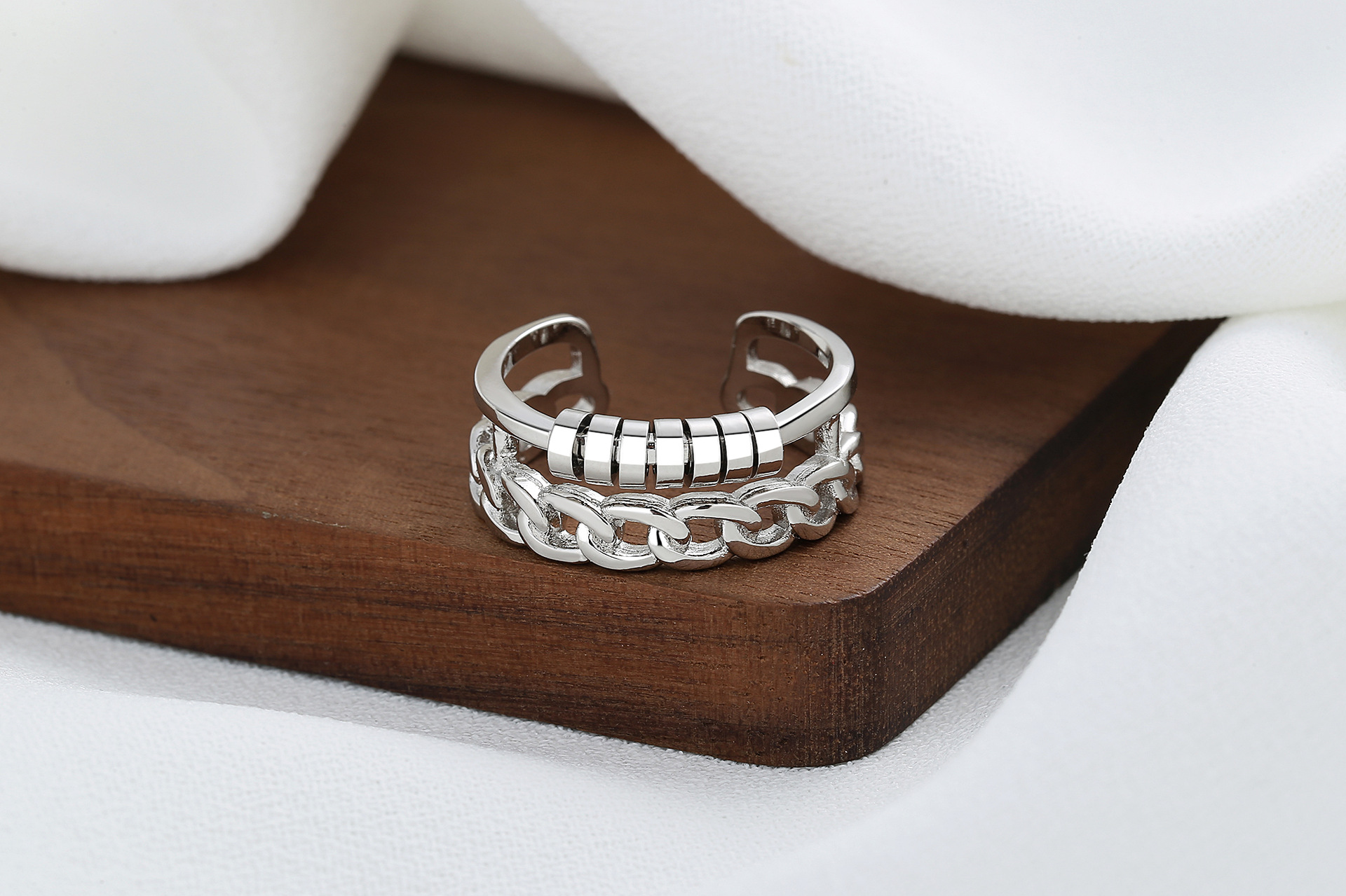 Fashion Geometric Solid Color Copper Rings 1 Piece