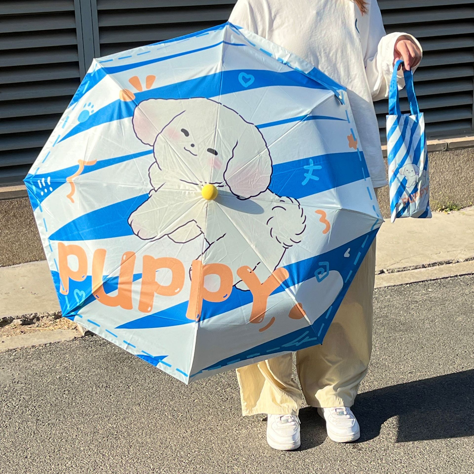 Diseñador de paraguas plegables para estudiantes anti-UV protección solar para mujeres sol y lluvia doble uso paraguas plegables al por mayor