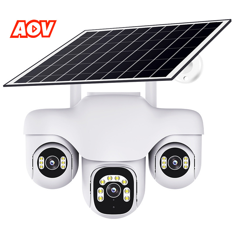 Cámara de Vigilancia IP Solar con Batería V380pro AOV 4G de ABS Rotación 355° para Interior y Exterior image 5