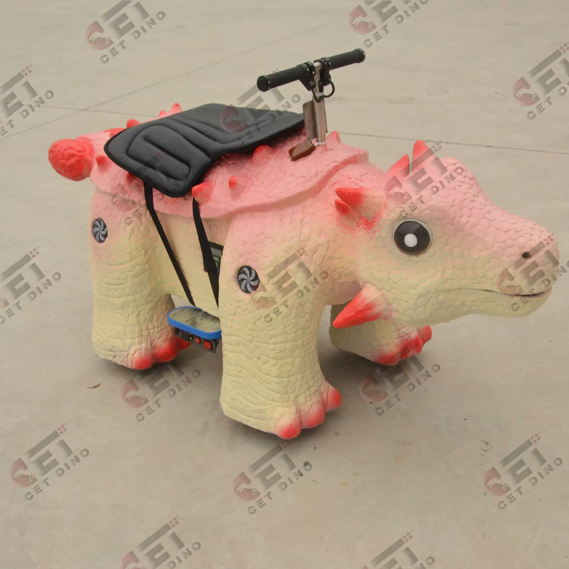 恐龙摇摇车商场扫码儿童互动收费恐龙电瓶跑跑车室外恐龙骑行小车