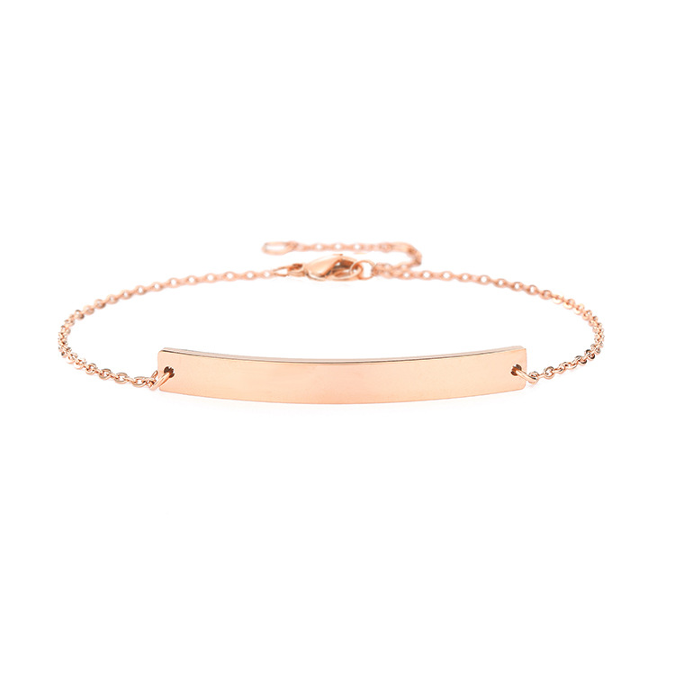 304 Stainless Steel, 316 Stainless Steel Material Geometric Pattern 304 Stainless Steel 316 Stainless Steel Geometric Simple Style Cable Chain Bracelets For Women's