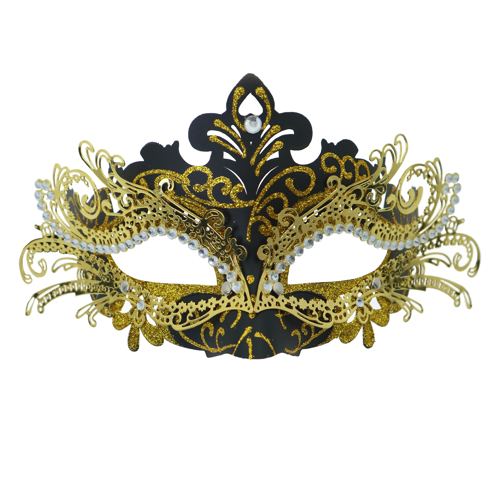 Ventas transfronterizas máscaras de hierro forjado de plástico de alta calidad máscaras de maquillaje de plástico pintadas máscaras de carnaval