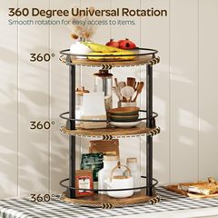 クロスボーダー専用キッチン回転ラック層状収納回転スパイスラック調味料ラックキッチンカウンタートップ整理ラック