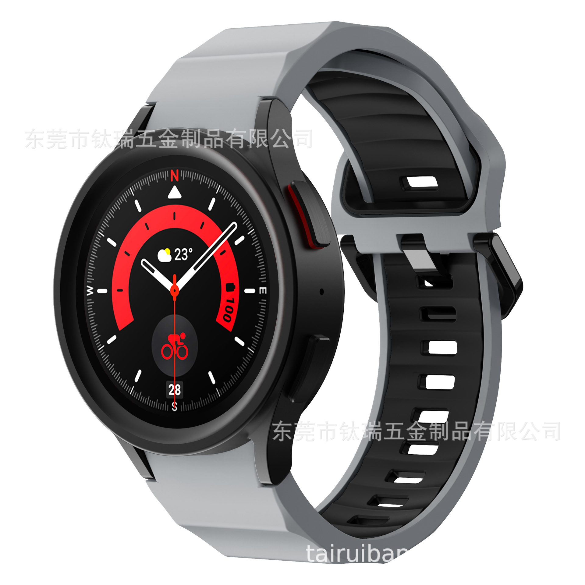 Adecuado para Samsung Galaxy watch5 6 4 onda correa de silicona de dos colores watch5pro correa de reloj inteligente